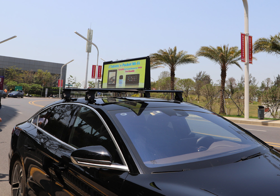 Contrassegno superiore di Digital delle carrozze del segno del taxi commovente all'aperto LED di P2.5mm IP65