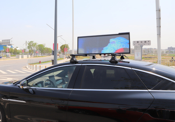 Schermo parteggiato del doppio dell'esposizione di LED del tetto del taxi di IP65 4500nits 4G Wifi GPS