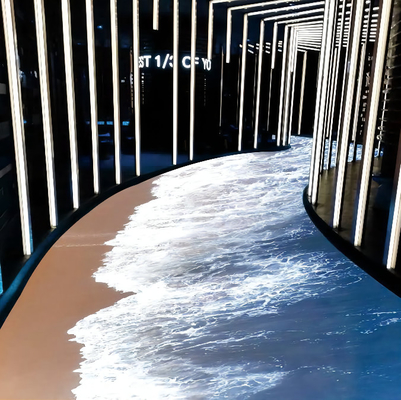 Video fase locativa dell'interno della visualizzazione di P2.97 P3.91 LED Dance Floor