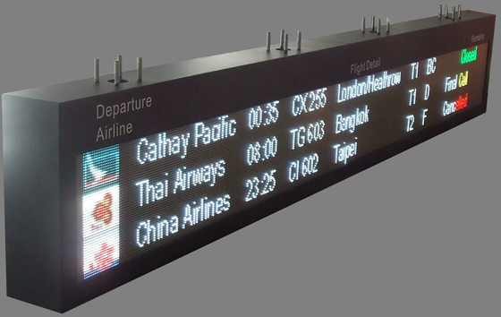 Terminale del bordo di navigazione del tabellone di volo dell'aeroporto di P10mm LED