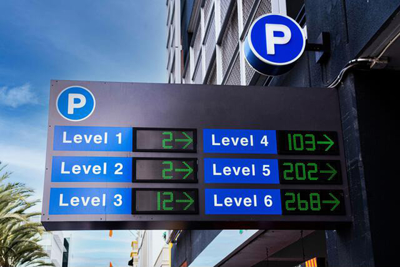 Automobile all'aperto dell'esposizione di LED di parcheggio P10 EN12966 che conta i sistemi